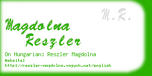 magdolna reszler business card